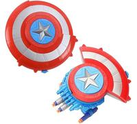 Super Hero Dress Up Costume Captain America Shield Launcher, scudo giocattolo di espulsione, scudo morbido bullet lanciatore, giocattolo cosplay puntelli regalo per bambini