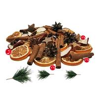 Super Idee Potpourri natalizio, 200 g, con bastoncini di cannella, fette di limone, pigne, mango di legno, noccioli di betulla e bacche, Natale, corona dell'Avvento, decorazione da tavolo, decorazione