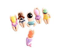 Super Idee Set di 6 persone in spiaggia, decorazione da spiaggia, decorazione in miniatura, decorazione unica, idea regalo per il fai da te