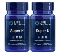 Super K Con Complesso Avanzato K2 (MK-7) 2X90 Gel Life Extension MK-4 1000Mcg