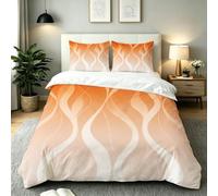 Super King Duvet Cover Set Orange Wave, AQ1152