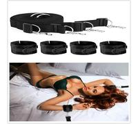 SUPER KIT BONDAGE SET costrittivo completo letto sadomaso TUTTO nero