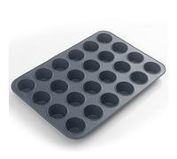 SUPER KITCHEN Stampo Antiaderente Grande in Silicone, Teglia da Muffin con Rivestimento Antiaderente per Muffins, Cupcake (34 x 23 x 2,5 cm, Grigio)