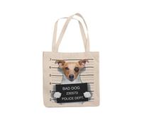 super lemon Jack Russell Bad Dog Prison Lover Borsa di iuta riutilizzabile Shopping Palestra Spiaggia riutilizzabile Novità Stampato Eco-Friendly Manico Lungo Borsa Tote Spalla Regalo di Compleanno o