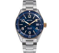 Super LUME x Sapphire Crystal Glass 200m Meccanico Diver Mens Watch S434.05, Argento