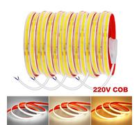 Super Luminous COB Striscia LED Adesiva 220V IP67 Impermeabile Strisce Cucina [EEK: A+++]