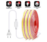 Super Luminous COB Striscia LED Adesiva 220V IP67 Impermeabile Strisce Cucina [EEK: A+++]