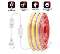 Super Luminous COB Striscia LED Adesiva 220V IP67 Impermeabile Strisce Cucina [EEK: A+++]