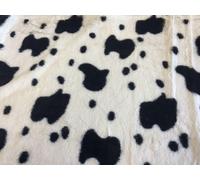 Super Lusso Micro Tessuto In Pelliccia Finta - Nero Mucca