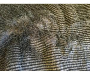 Super Lusso Tessuto In Pelliccia Sintetica - GRIGIO MARRONE CHINCILLA
