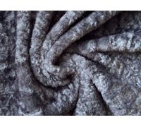 Super Lusso Tessuto In Pelliccia Sintetica - GRIGIO MIX A Pompon