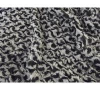 Super Lusso Tessuto In Pelliccia Sintetica - MICRO NERO E GRIGIO VORTICE