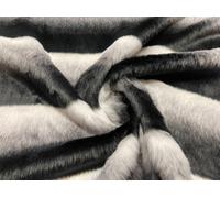 Super Lusso Tessuto In Pelliccia Sintetica NERO E GRIGIO OMBRÉ