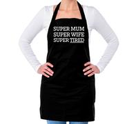 Super Mamma Moglie Tired - Unisex Adulti Grembiule - Divertente Love Mummia