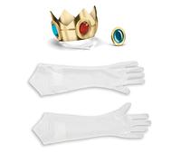 Super Mario 13375 - Set Travestimento Principessa Peach per Bambina, Bianco, Taglia Unica