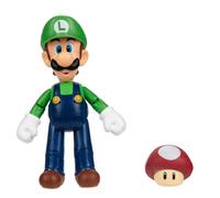 Super Mario 4 Pollici Action Figure | Luigi Con Funghi 1-Up