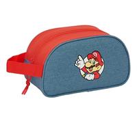 SUPER MARIO - Beauty case scuola per bambini medio con manico, beauty case per bambini, adattabile al carrello, facile da pulire, comodo e versatile, qualità e resistenza, 26 x 12 x 15 cm