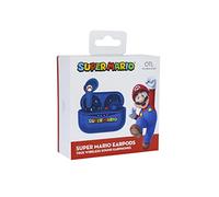 4Side Cuffie Wireless Bluetooth Auricolari Con Cusodia Di Ricarica Fantasia Super Mario Colore Blu - SM0858