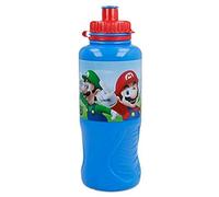 Super Mario - Borraccia ergonomica in plastica per bambini, 430 ml
