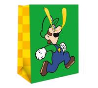 Super Mario Boys, sacchetto regalo perfetto per il compleanno di ragazzi di qualsiasi età, borsa regalo Super Mario, licenza ufficiale e risorse responsabili, dimensioni 33 x 26 x 13,5 cm, multicolore