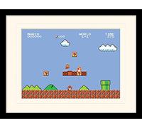Super Mario Bros. (1-1) 30x40 cm Montato e incorniciato