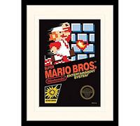 Super Mario Bros. (NES Cover) 30x40 cm Montato e incorniciato