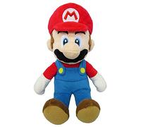 Super Mario Bros Peluche Super Mario, 24 cm, licenza ufficiale Nintendo, colore: rosso