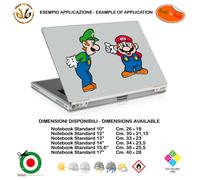 Super Mario Bross adesivo notebook tablet sticker picture game print pvc 2 pz.