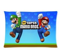 Super Mario Brothers - Federa per cuscino, misura standard, 45,5 x 45,5 cm, due lati