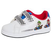 Super Mario Brothers Formatori Ragazzi Scarpe Sportive Mario Kart Casual Skate Scarpe, bianco, 27 EU