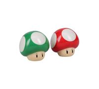 Super Mario Brothers - Set di sale e pepe a forma di fungo con licenza ufficiale