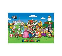 Super Mario Characters Maxi Poster, Legno, Multicolore