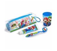 Super Mario Neceser Infantil, Contiene: Dentifrico, Cepillo Dental y Vaso Decorad