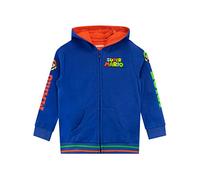 Super Mario Felpa Bambino | Luigi Felpe con Zip | Felpa con Cappuccio Gamer per Bambini Blu 4-5 Anni