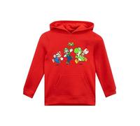 Super Mario Felpa Bambino | Mario E Luigi Felpa con Cappuccio Ragazzo | Yoshi Maglione con Cappuccio Bambino | Prodotto Licenza Ufficiale Rosso 8-9 Anni