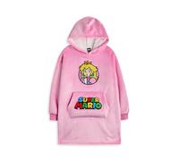 Super Mario Felpa con Cappuccio Coperta indossabile per Ragazze di Nintendo | Pullover Rosa con Cappuccio per Bambini con Grafica del Personaggio della Principessa Peach | Abbigliamento da casa