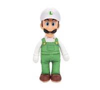 Peluche snodabile di Fire Luigi del film Super Mario Galaxy, 35,5 cm, con licenza ufficiale Jakks Pacific, con testa scolpita di Roto, peluche da collezione Nintendo