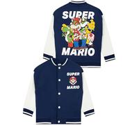 Super Mario Giacca Ragazzo Bomber, Mario, Luigi, Bowser e Yoshi Bomber Jacket, Giubbotto Ragazzo Varsity 6-7 Anni