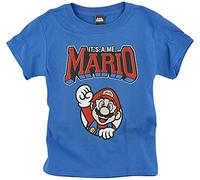 Super Mario Kids - It's A Me, Mario Unisex T-Shirt Blu 128 100% Cotone