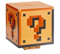 Super Mario Lampada Question Block Luce da Notte Ufficiale Nintendo per Camera da Letto, USB o Batterie