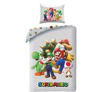 SUPER MARIO Letto Set Luigi Toad Bowser COPRIPIUMINO Poliestere 140x200 Original