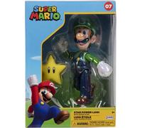 Nintendo Super Mario Figur Luigi w/Star in Sammlerbox, 10 cm