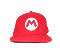 Super Mario (Mario) Badge Logo Official Strapback Cappello Visiera Dritta Basket