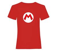 Super Mario Mario Badge Unisex Felpa con Cappuccio Rosso L 80% Cotone, 20% Poliestere Regular