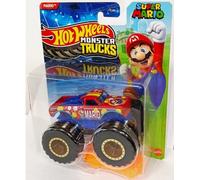 Super MARIO - Monster Trucks Hot Wheels Mattel Auto Die-cast 1:64 Nuovo Gioca...