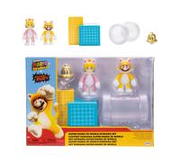 Super Mario Nintendo 2.5"" Action Figures 3D World Diorama Include Gatto Mario e Gatto Peach