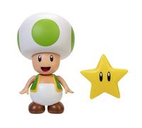 Super Mario Nintendo 406794 Jakks Toad verde con stella, statuetta da 10 cm, Wave 23