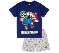 Super Mario Nintendo Pigiama Boys Bambini Luigi Blue o Red Short PJ