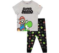 Super Mario Pigiama A Maniche Corte per Ragazzi Grigio 8-9 Anni