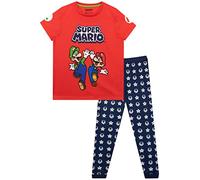 Super Mario Pigiama a Maniche Lunghe per Ragazzi Rosso 11-12 Anni